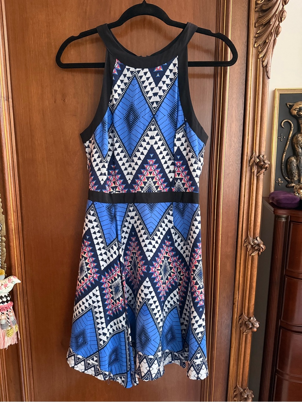 Yumi Kim Geometric Print Silk Flowy Dress Size Small